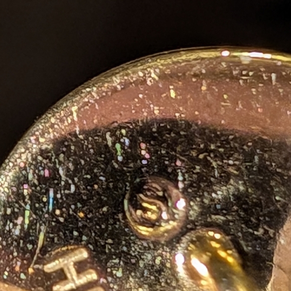 Vintage Hermès 1989 Cufflinks Gold Tone and Black - Picture 9 of 9